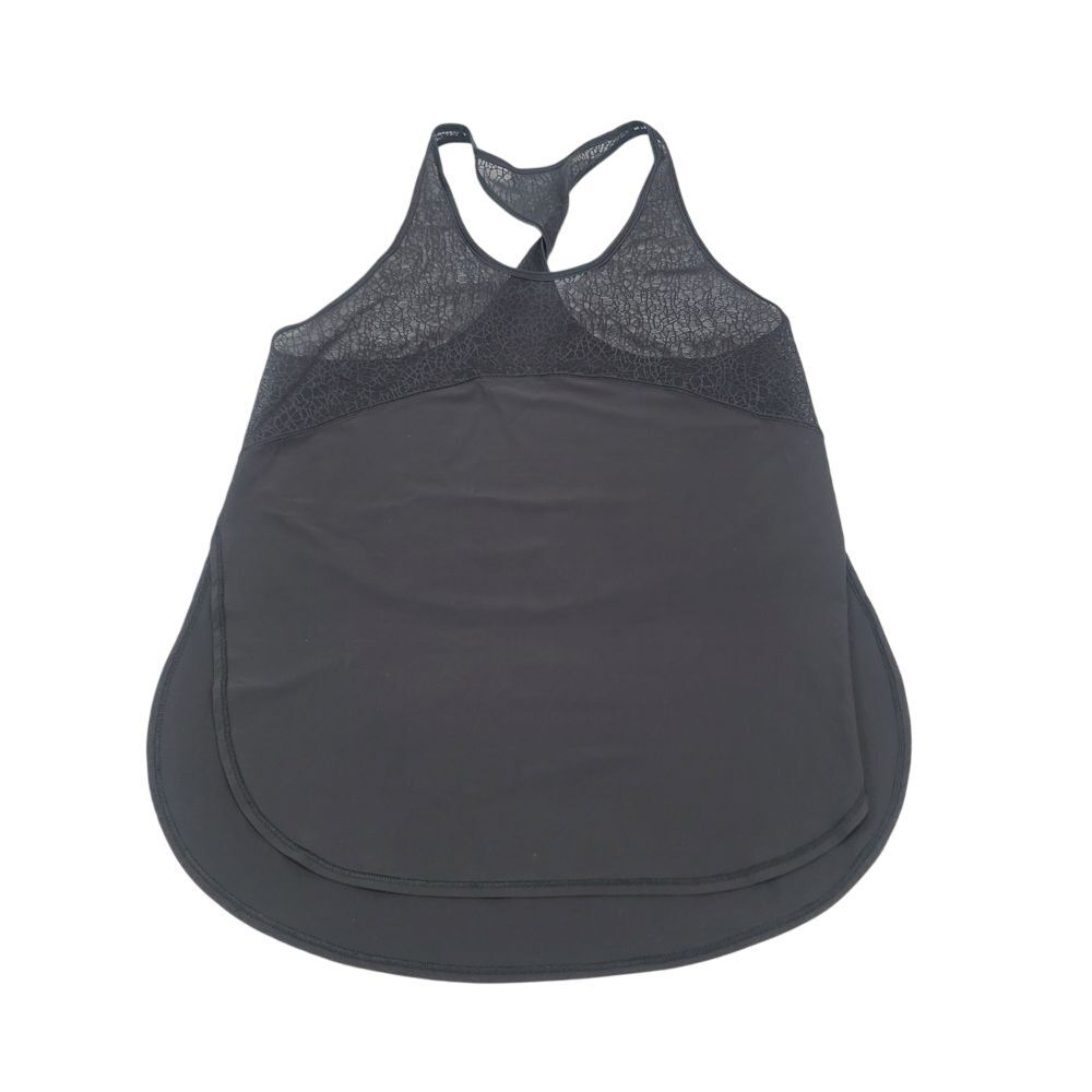 Lululemon Women's Twist and Train Black Side Slits Sheer upper Tank Top Size 2-4 - Picture 3 of 7